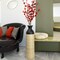 Uniquewise Cylinder Shaped Tall Spun Bamboo Floor Vase Glossy Black Lacquer and Natural Bamboo Finish, Large QI003455BKN.L - alternate 7